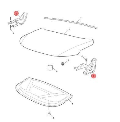 Steel Engine Cover Hood Hinge Left for MG6 EMG6 10155525 Long-lasting Performance