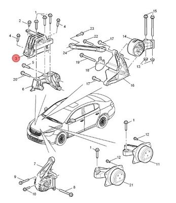 ROEWE SAIC 2.5 Engine Motor Spare Parts Right Engine Bracket For Rw 950 22744337 Best