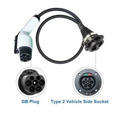 90% EV Type1 Type2 GB/T Adapter 32A 1Phase 3 Phase Schuko for Electric Car Charging
