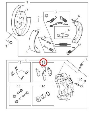 Best Cars Automotive Parts Brake Pads c00013531 Rear Friction Blocks