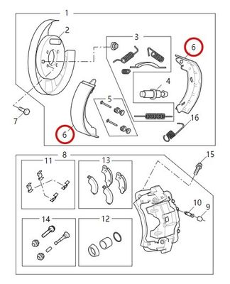 Auto Parts Hand Brake Pads for A80/RV80B/V80 OEM NO. C00013527