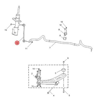 Direct Sale Iron Front Stabilizer Bar Link for EMG6/MG6/ER6/RW-EI5/RW-EI20 10194392