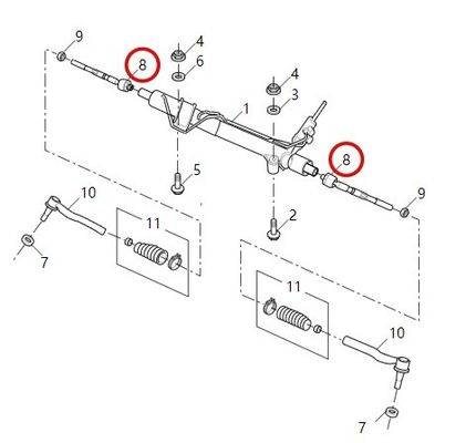Front Rack End Inner Tie Rod for V80 Maxus A80/EV80/RV80B Car Steering Parts C00013512